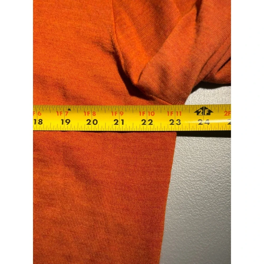 Polo Ralph Lauren Mens XXL Orange Merino Wool V-Neck Sweater Custom Fit